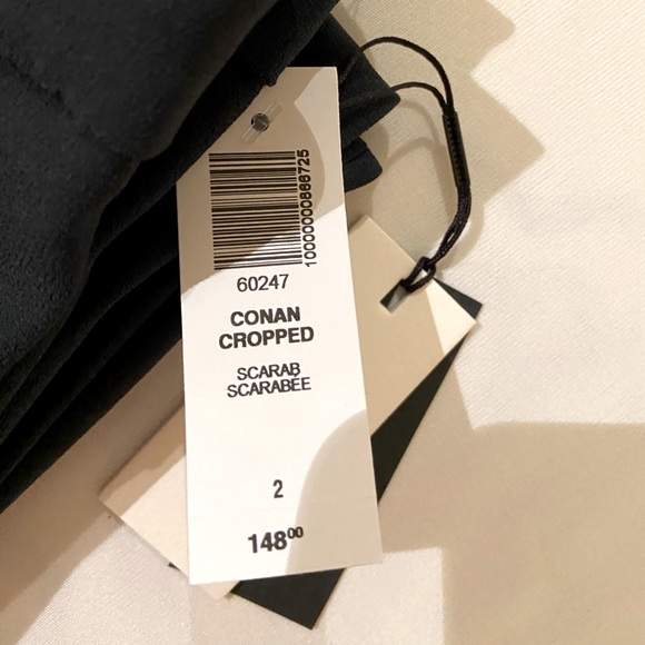 BNWT Babaton Conan Cropped Pant , Scarab (dark green), 2 - Picture 3 of 4